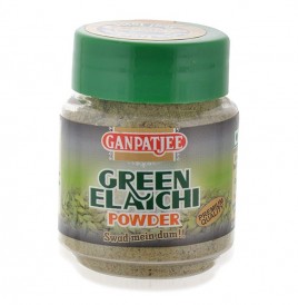 Ganpatjee Green Elaichi Powder   Plastic Bottle  25 grams